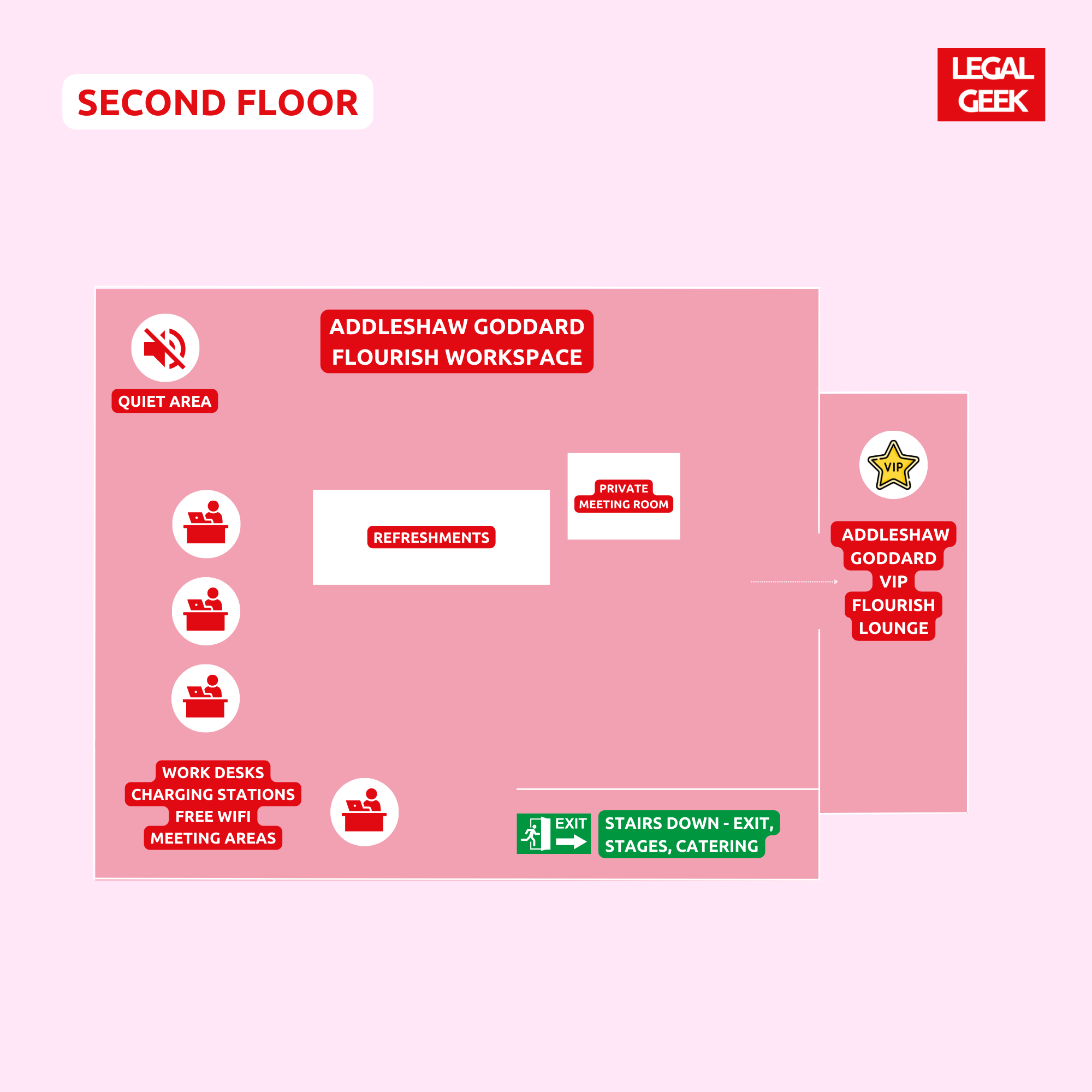 Legal Geek Conference Map - October 2025 - Third Floor